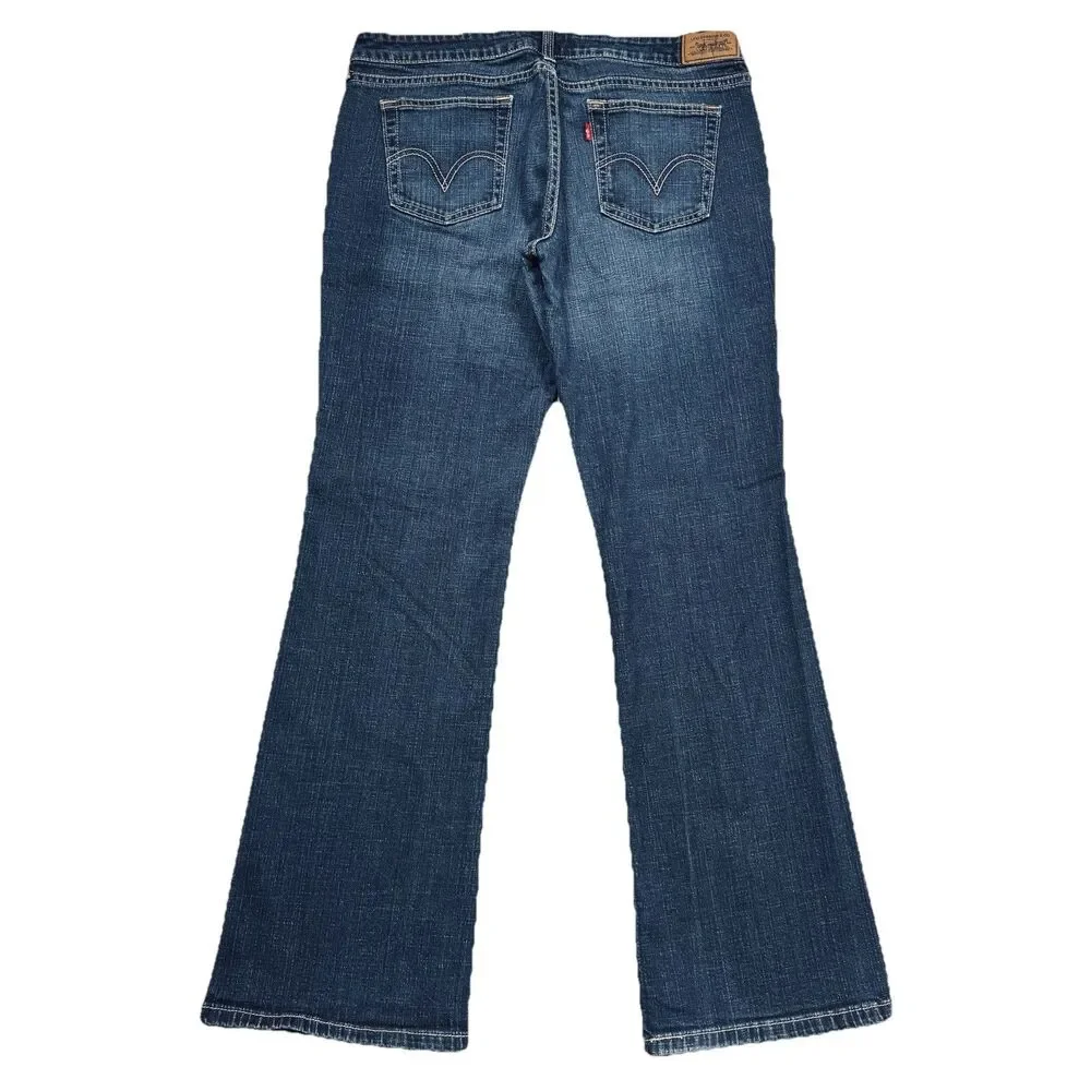 Y2K Levis 545 Low Bootcut Jeans 10/12 (32x30) Blue Denim Stretch Womens